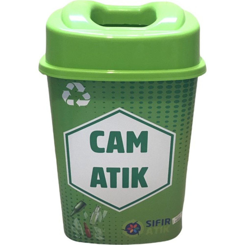 DilekStores Sıfır Atık Geri Dönüşüm Cam Atık Kutusu 60 Lt Kargo Dahil - Gri Dekoratif Bahçe Ürünleri Fiyatı