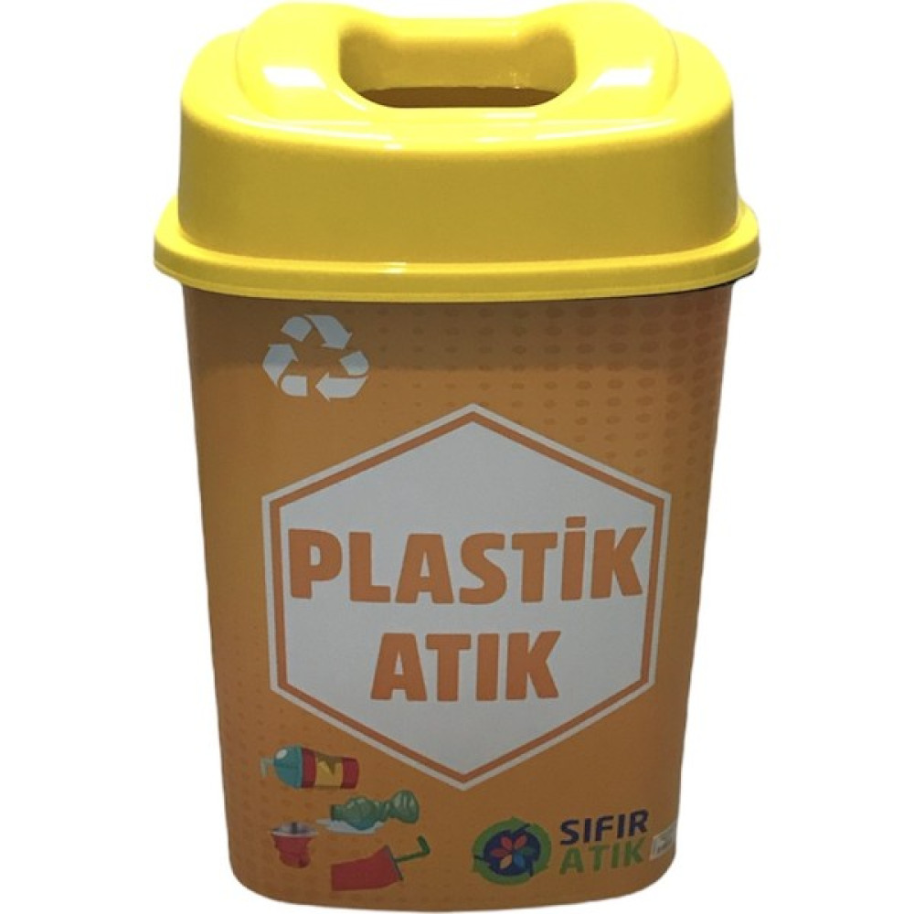 DilekStores Sıfır Atık Geri Dönüşüm Plastik Atık Kutusu 60 Lt Kargo Dahil - Gri Dekoratif Bahçe Ürünleri Fiyatı