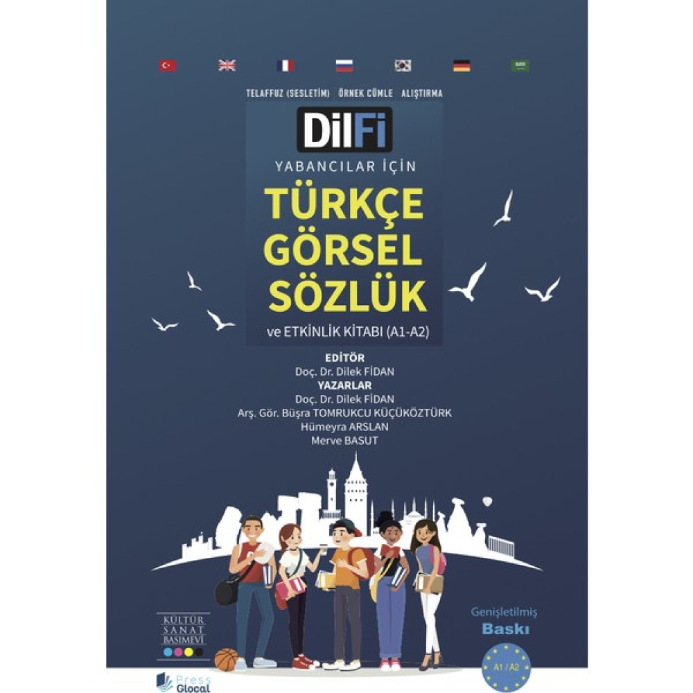 Dilfi Yabancılar Için Türkçe Görsel Sözlük ve Etkinlik Kitabı (A1-A2) Sözlük İmla Kitapları Fiyatı