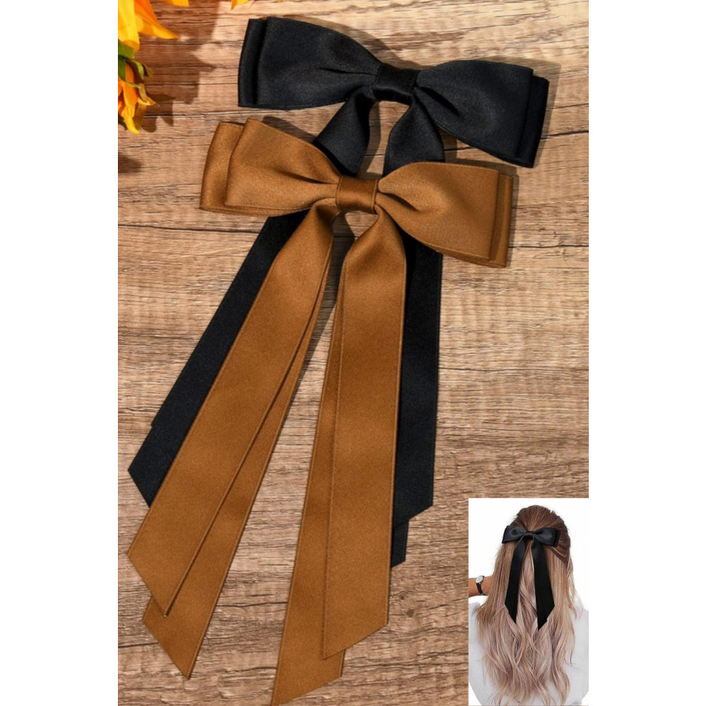 Diloshtrend Design Siyah Fiyonk model Otomat Klips Toka 1 Adet Çift Fiyonklu Çift Kuyruklu Toka, Taç & Saç Bandı Fiyatı