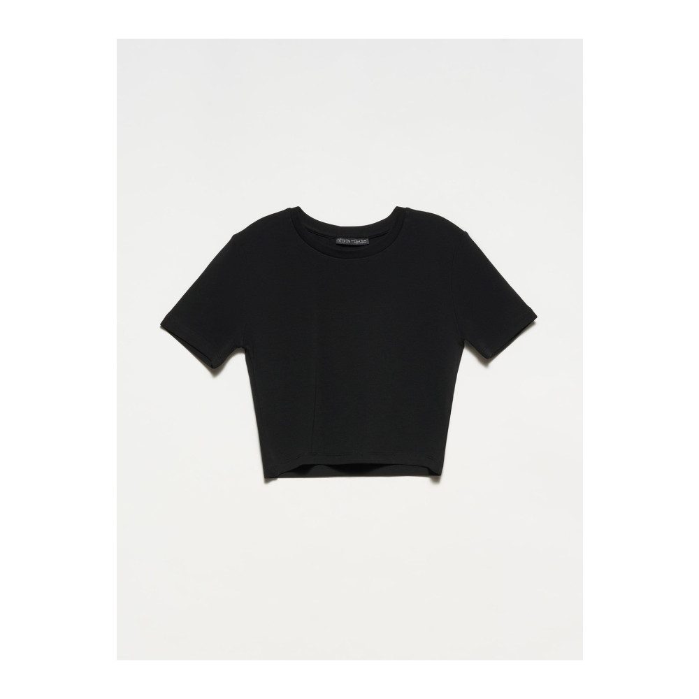 Dilvin 30124 Crop Tshırt-siyah 36 Beden Bayan T-shirt Fiyatı
