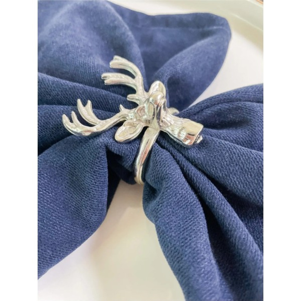 Dimario Home Geyik Figürlü Silver 6’lı Peçete Yüzüğü Yılbaşı Peçete Halkası - 3 x 3 cm - Gümüş Masa Örtüsü Fiyatı