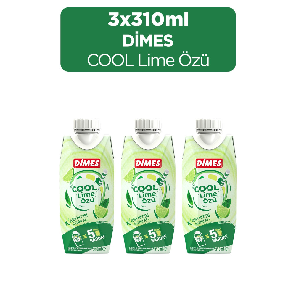 Dimes Cool Lime Özü 310 ml X 3 Adet / Cool Lime Şurubu İçecek Fiyatı