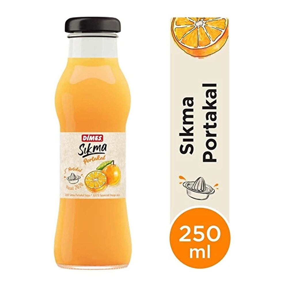 Dimes Sıkma Portakal Suyu Cam 250 ml Limonata ve Meyve suyu Fiyatı