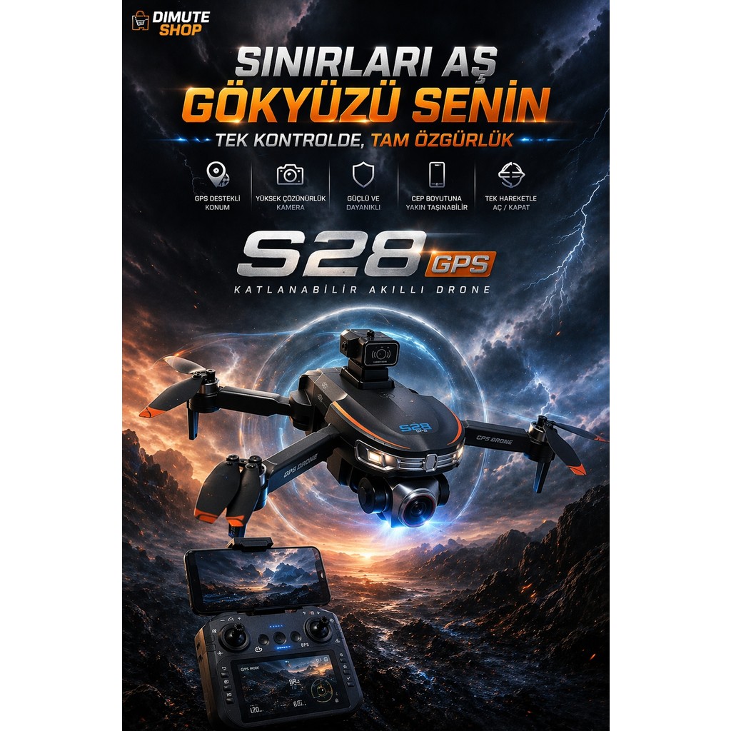 Dimute Shop S28 Gps Drone 8k Hd Çift Kamera 5g Wifi 360° Engelden Kaçınma 4.5” Ekranlı Kumanda Profesyonel Drone - Gri Diğer Fiyatı