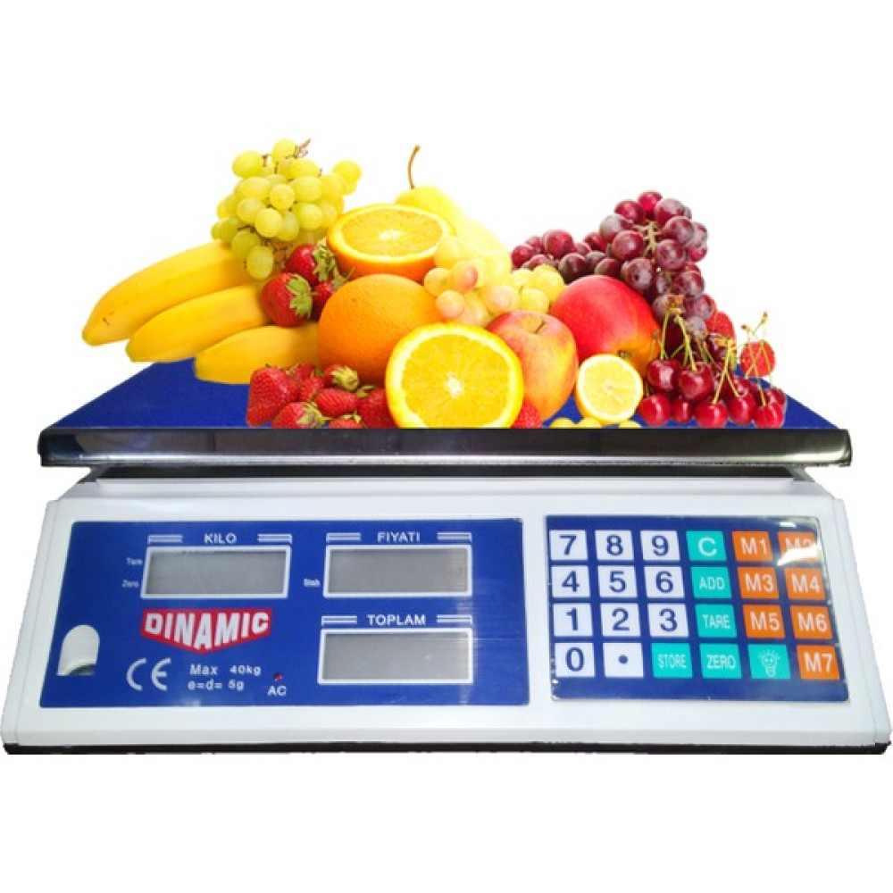 Dinamic Terazi Bakkal Manav Market ve Pazarcı Tartıcı Max.40 Kg 2.Gr Hassasiyet Ölçüm Aletleri / Cihazları Fiyatı