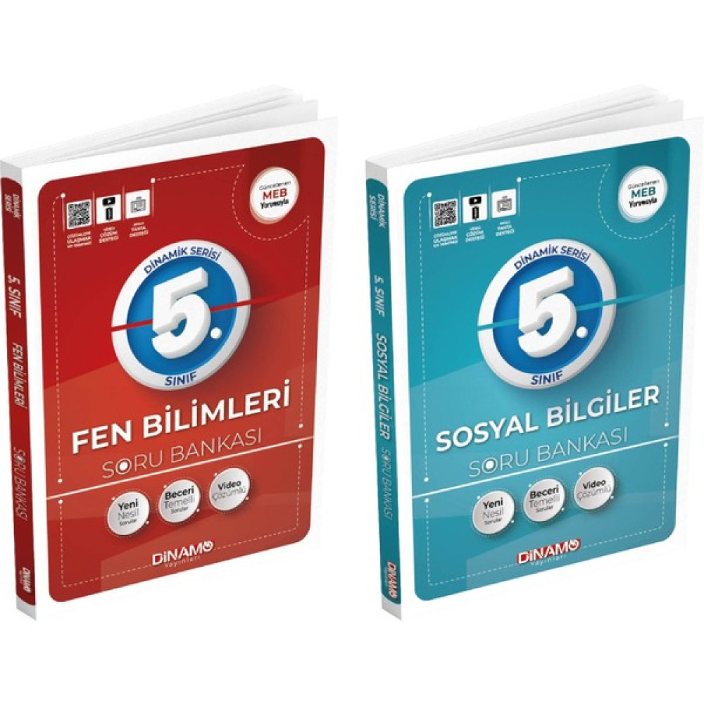 Dinamo Yayınları 5. Sınıf 2023 Fen Bilimleri Soru Bankası+Sosyal Bilgiler Soru Bankası Yeni Nesil Sorular 2 Li Set Kaynak Kitapları Fiyatı