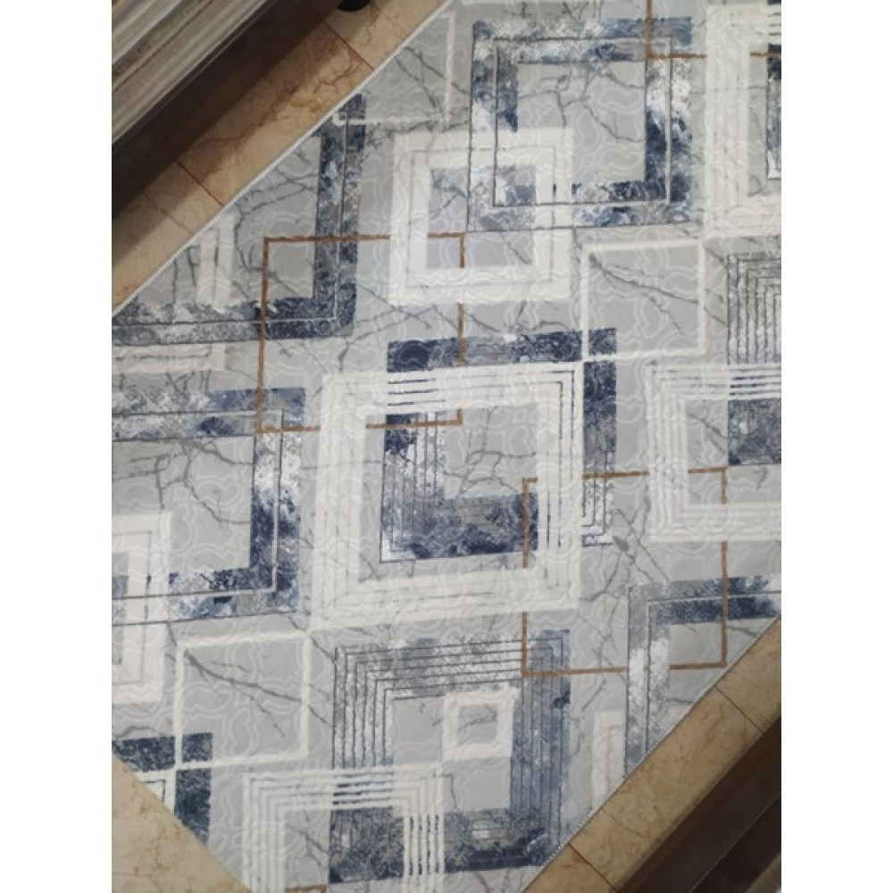 Dinarsu Halı Anka Desen Mavi Renk Kesme Kaymaz Taban Halı Yolluk - 80 x 50 cm Yolluk Fiyatı