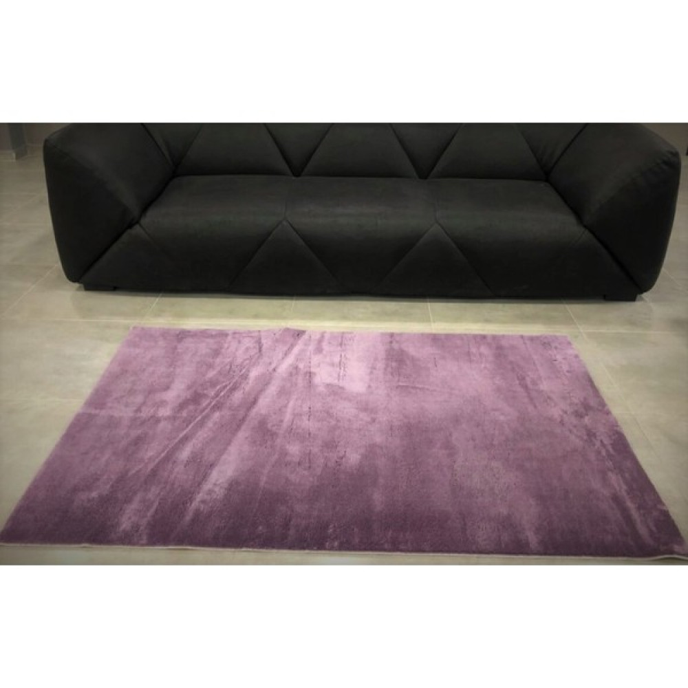 Dinarsu Loft Peluş Halı Antrasit - 120 x 180 cm - Açık Mürdüm Salon Halısı Fiyatı