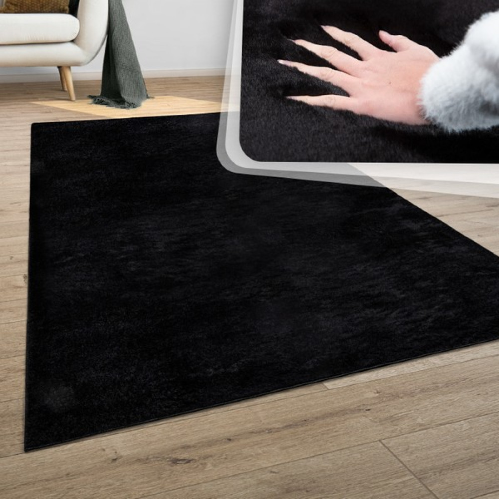 Dinarsu Loft Peluş Halı Antrasit - 120 x 180 cm - Beyaz - Siyah Salon Halısı Fiyatı