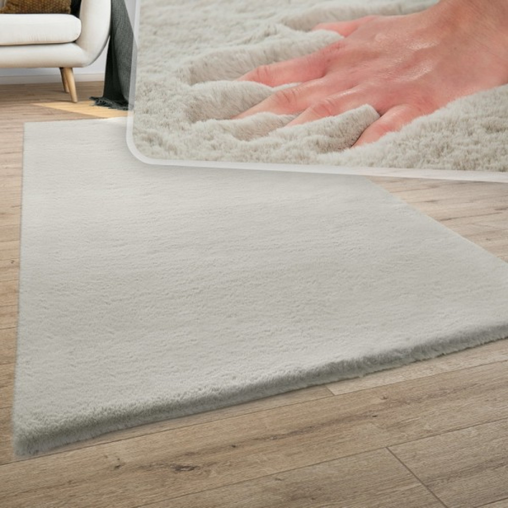 Dinarsu Loft Peluş Halı Antrasit - 80 x 150 cm - Bej Salon Halısı Fiyatı