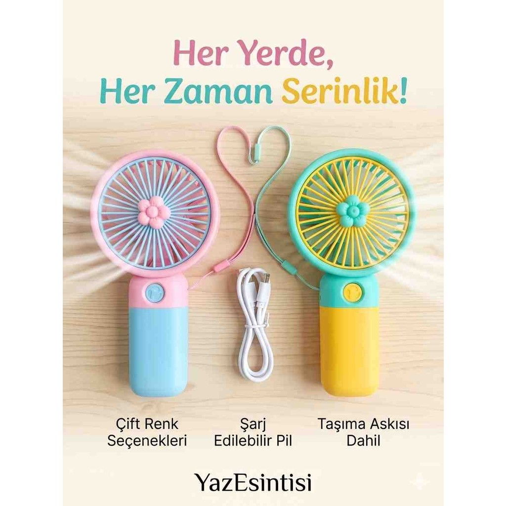 Dinç Segyhome Mini USB Şarjlı Fan-Sessiz&güvenilir Güçlü Tasşınabilir - Mavi - Pembe Diğer Fiyatı
