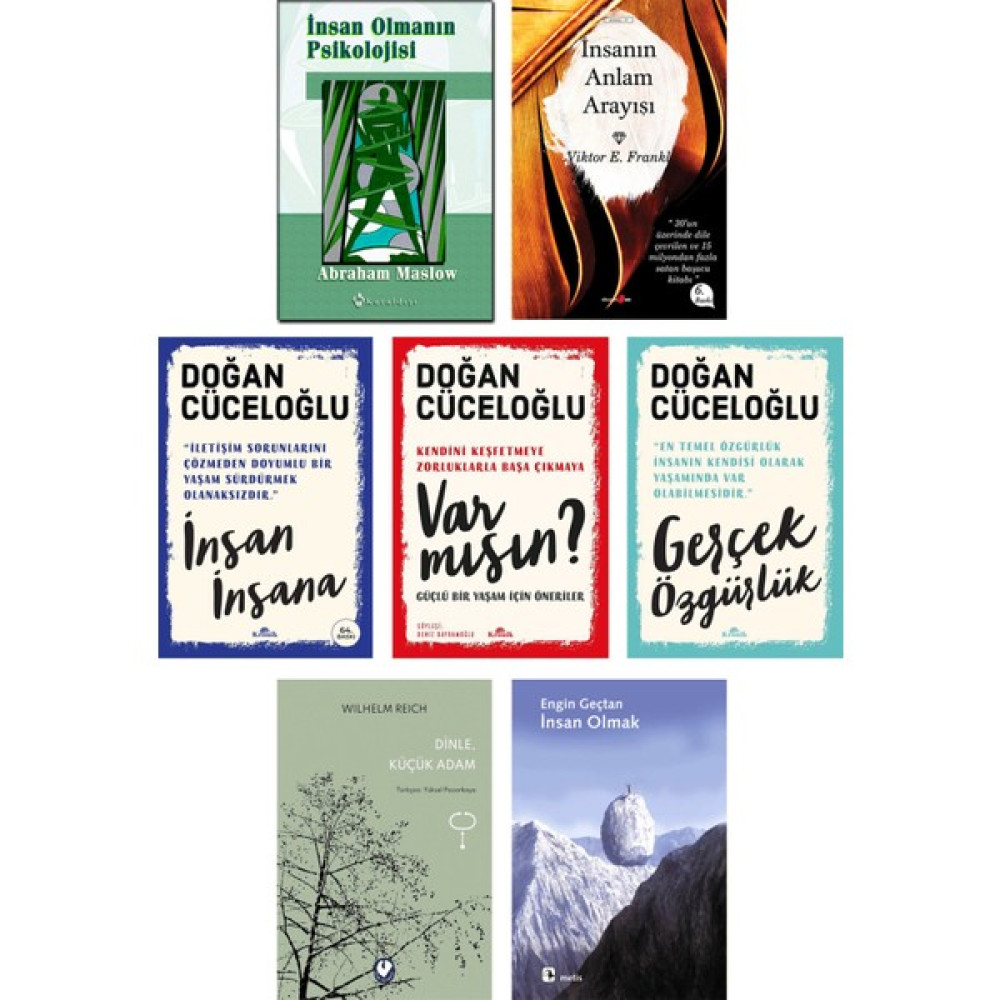 Dinle, Küçük Adam + İnsan Olmanın Psikolojisi - Abraham Maslow + İnsanın Anlam Arayışı + İnsan Olmak + Var Mısın? + İnsan İnsana + Gerçek Özgürlük ... Zihinsel Gelişim Kitapları Fiyatı
