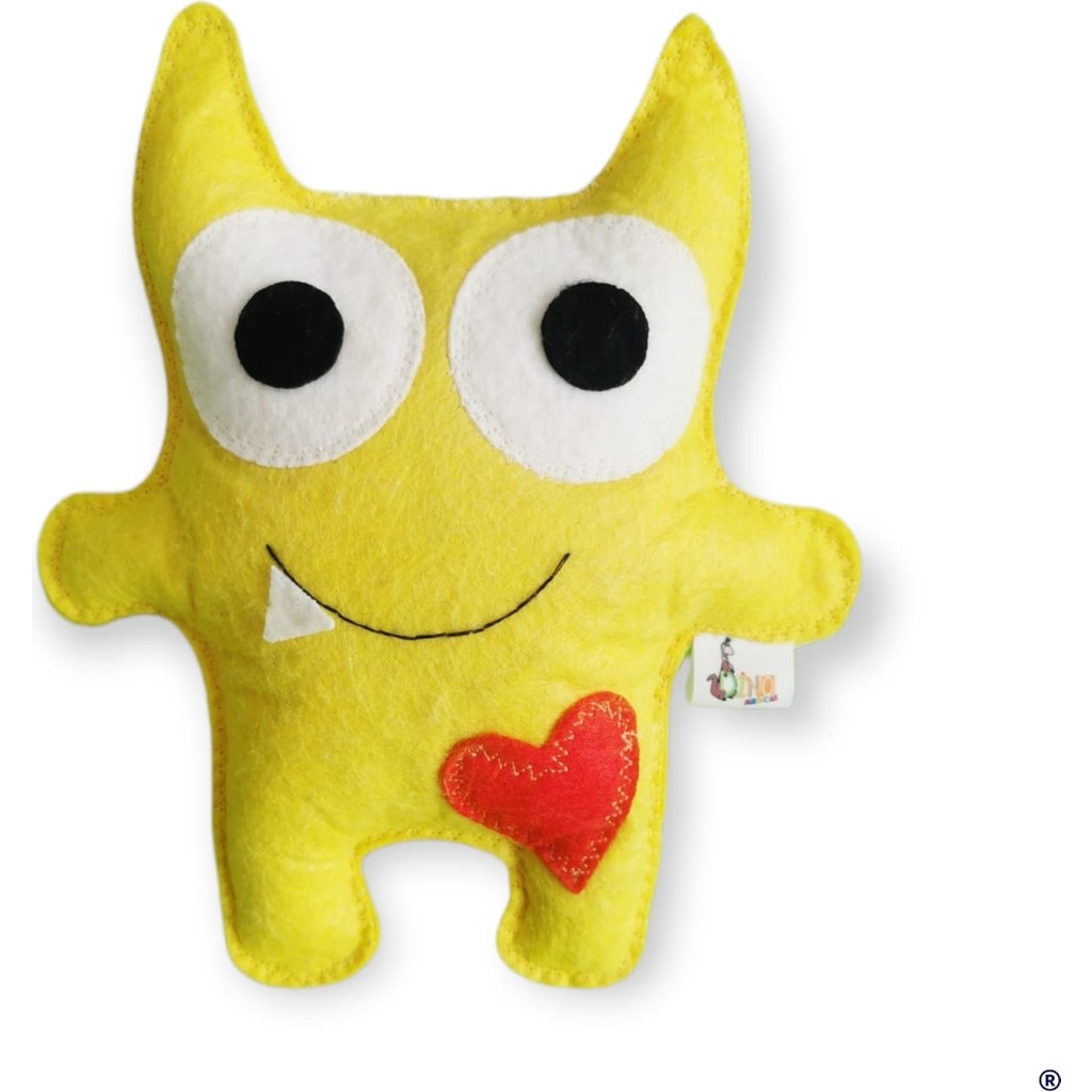 Dino Oyuncak Dino Pet Oyuncak - Kedi Naneli (Catnipli) Kedi Oyuncağı - Keçe Sarı Canavar Diğer Fiyatı
