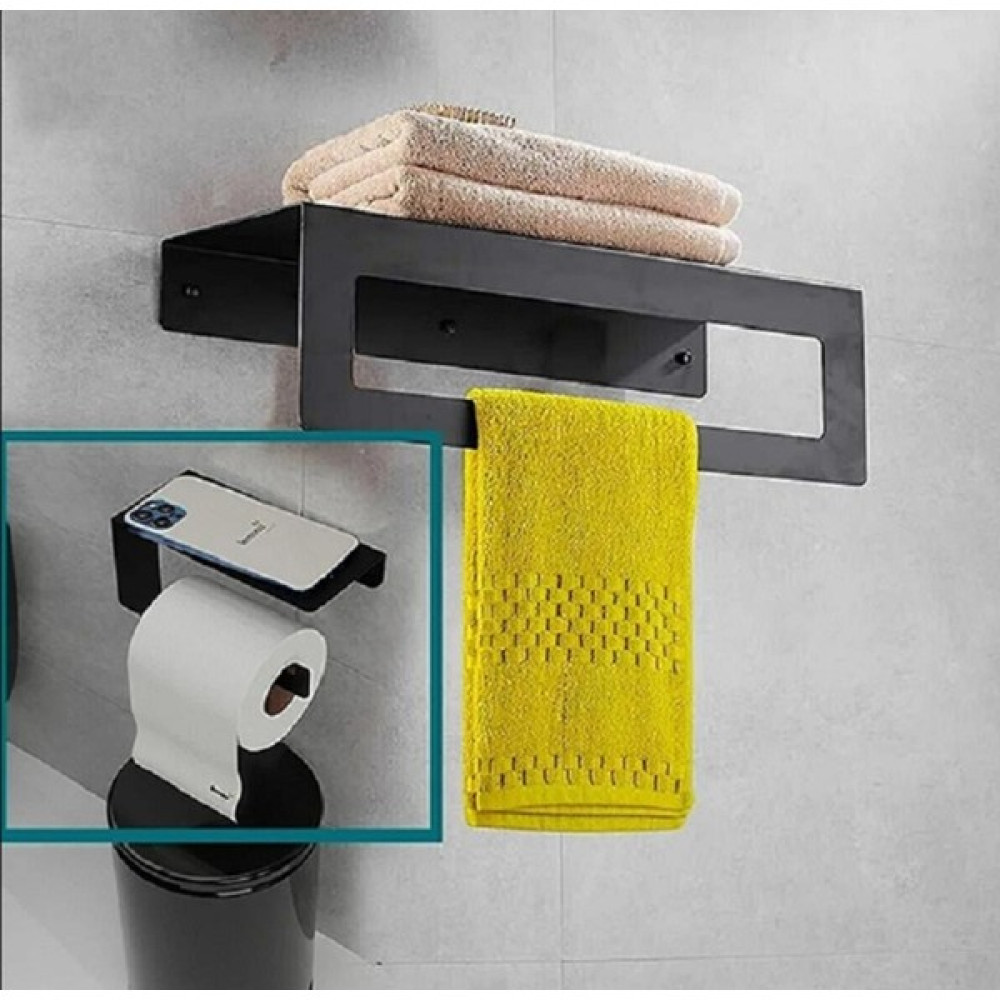 Dione Store Metal Banyo Havlu Askılığı ve Tuvalut Kağıdı Askılığı 2'li Set Tuvalet Kağıtlığı Fiyatı