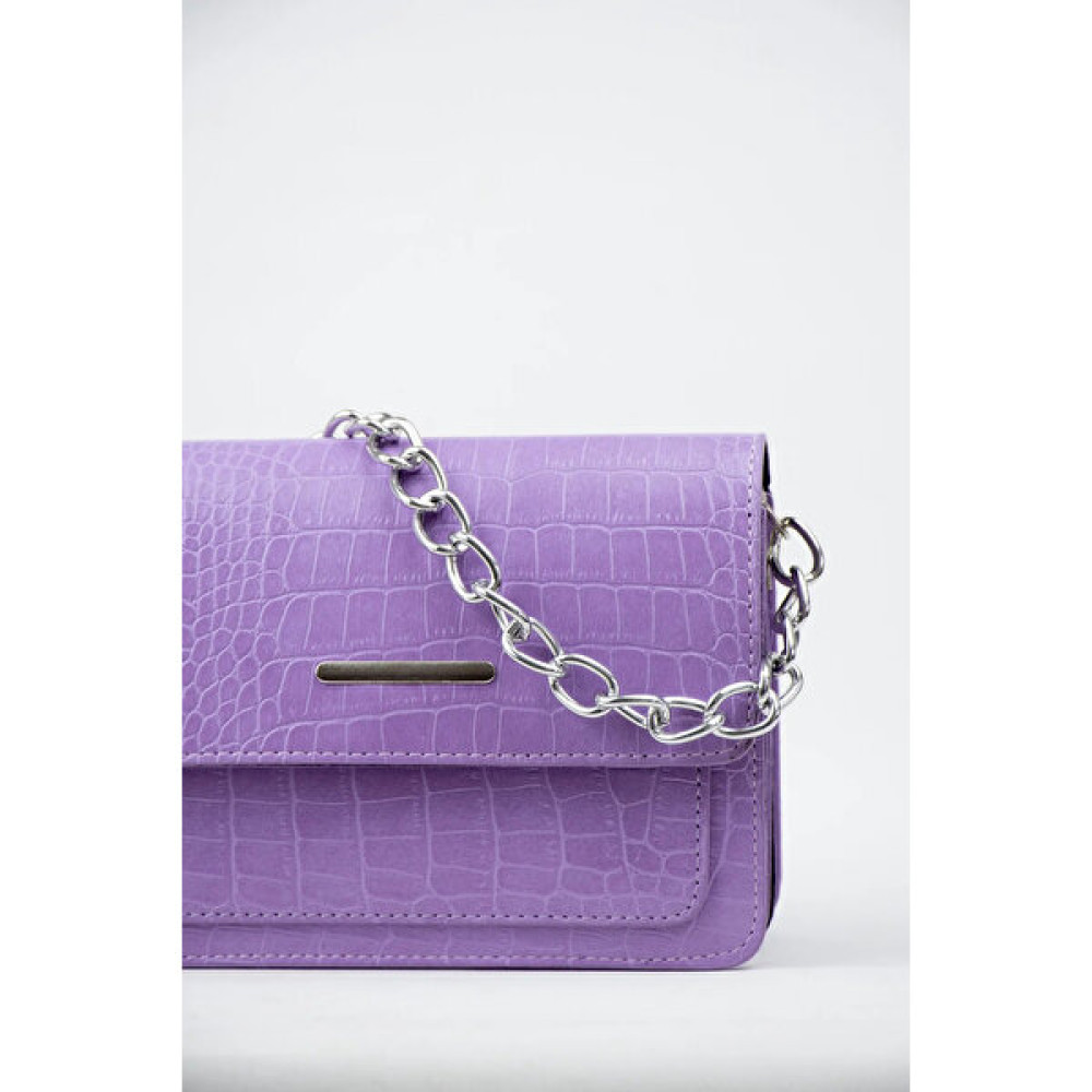Dionti Kadın Lila Timsah Desenli Clutch Zincir Askılı El ve Omuz Çantası Bayan Çanta ve Cüzdan Fiyatı