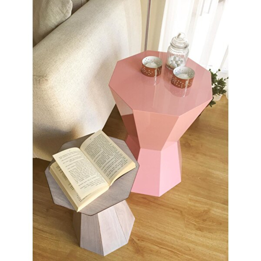 Dipole Furniture Petek Parlak Lake Pembe Sehpa Yan Sehpa Fiyatı