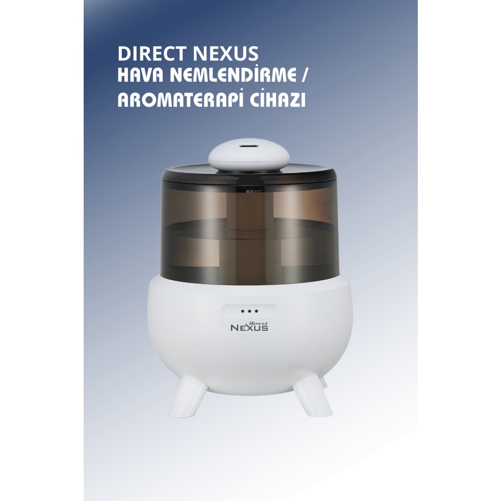 Direct Nexus Ultrasonik Buhar Makinesi Humudifier / Aromaterapi Cihazı Diffüzör 2 Litre Dokunmatik Ekran - Beyaz - renk Diğer Fiyatı