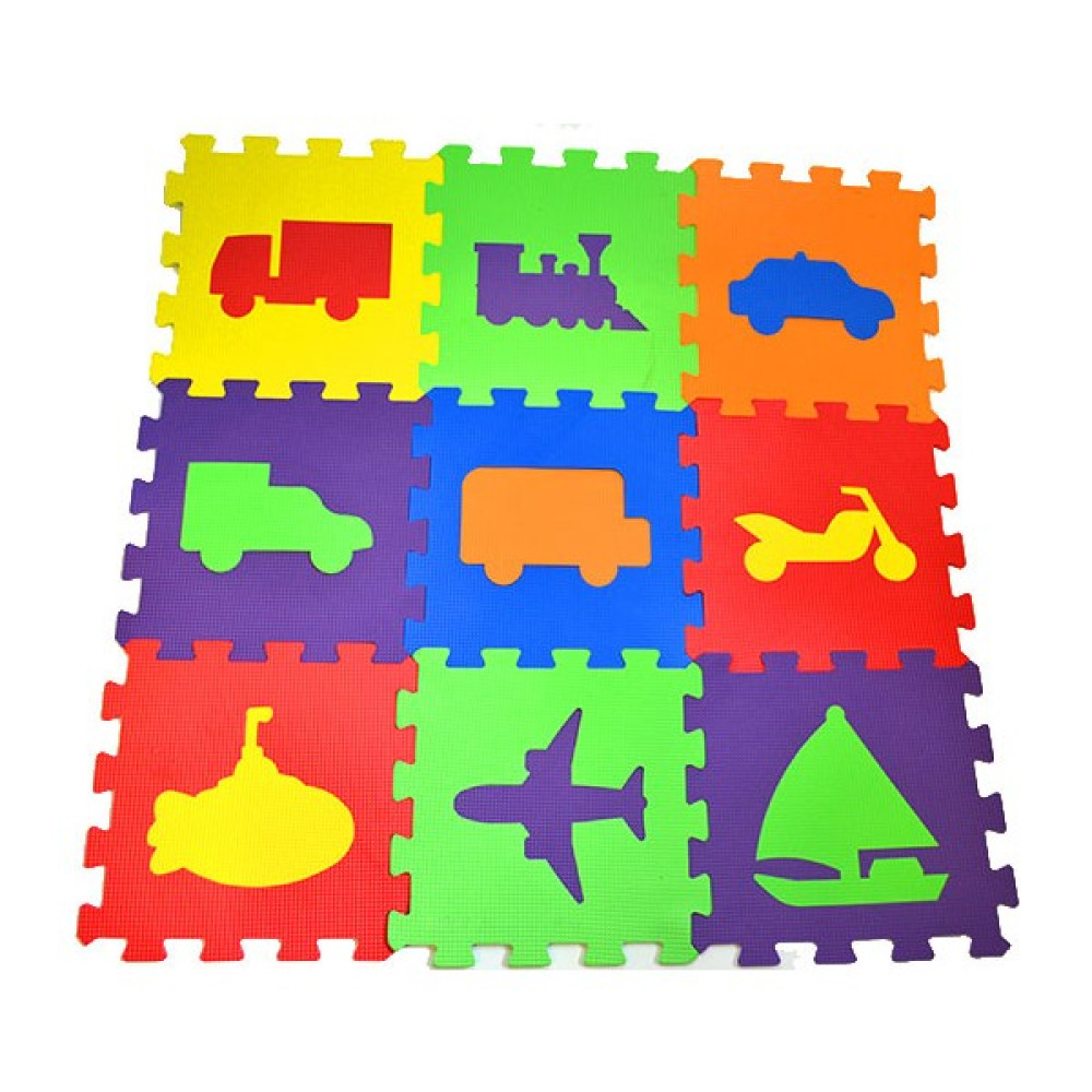 Direkstoktan Eva Puzzle Oyun Karosu 9 Parça Yer Halısı 33 cm x 33 cm Araçlar Modeli Oyuncak Fiyatı