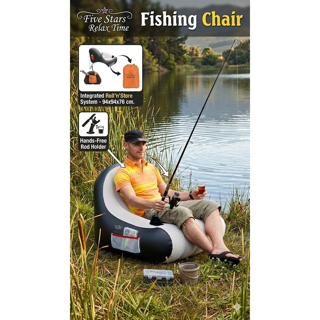 Direkstoktan Five Stars Relax Time - Fishing Chair Şişme Balıkçı Koltuğu / Pratik Taşınabilir Olta Tutuculu & Bardaklıklı Roll N' Store Sistemli (9... Fincan / Bardak / Kahve Takımı Fiyatı