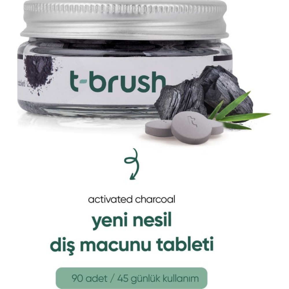 Diş Beyazlatıcı Aktif Kömürlü Doğal Diş Macunu Tableti - Florürsüz - Glutensiz - Vegan - 90 Tablet - yok Diş Macunları Fiyatı