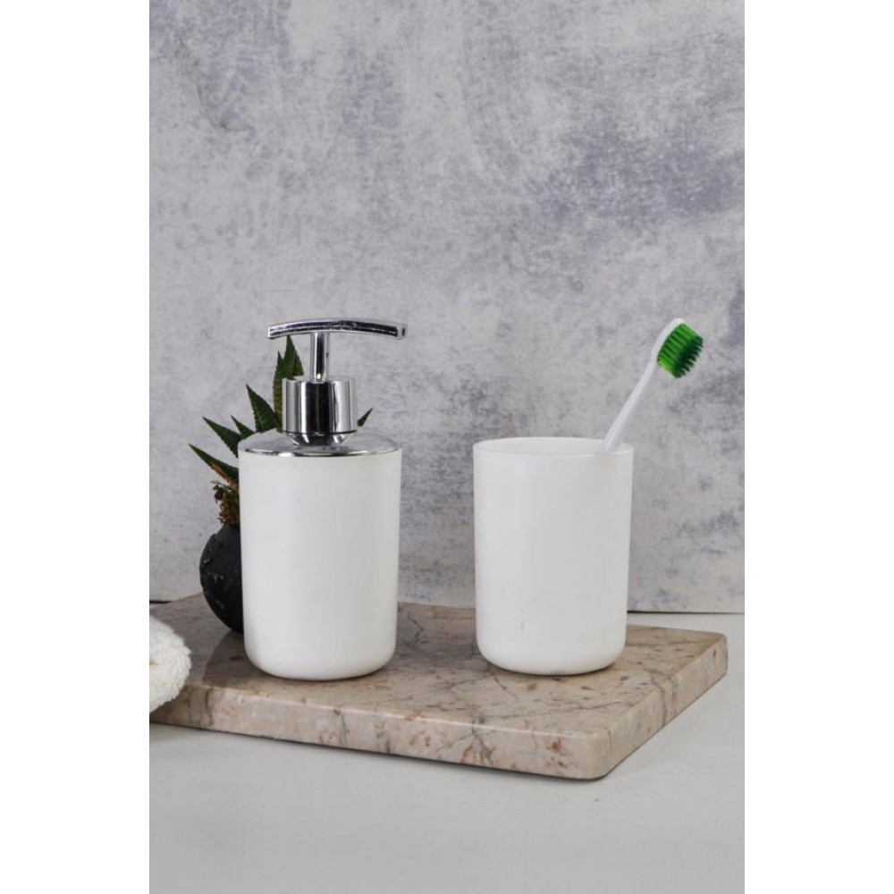 Diş Fırçalık Ve Sıvı Sabunluk 2Li Set Beyaz Banyo Dolabı / Mobilyası Fiyatı