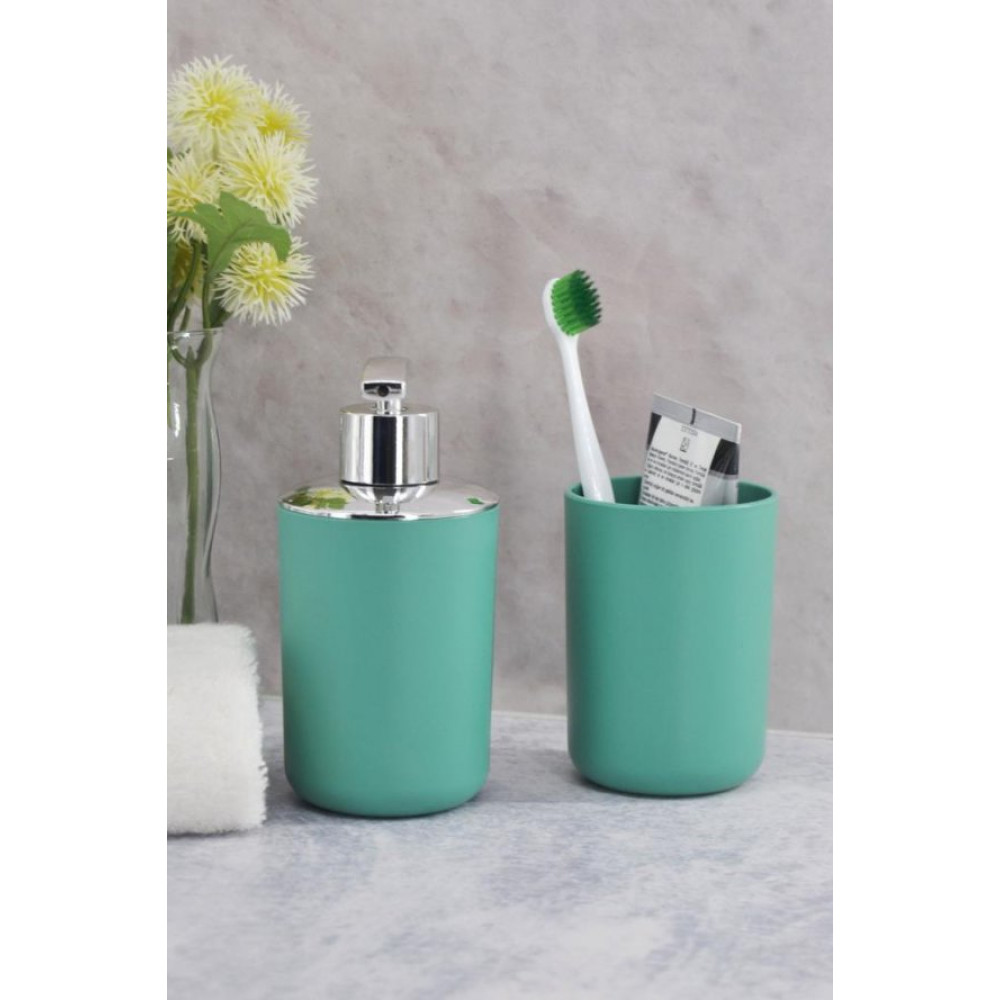 Diş Fırçalık Ve Sıvı Sabunluk 2Li Set Yeşil Banyo Dolabı / Mobilyası Fiyatı