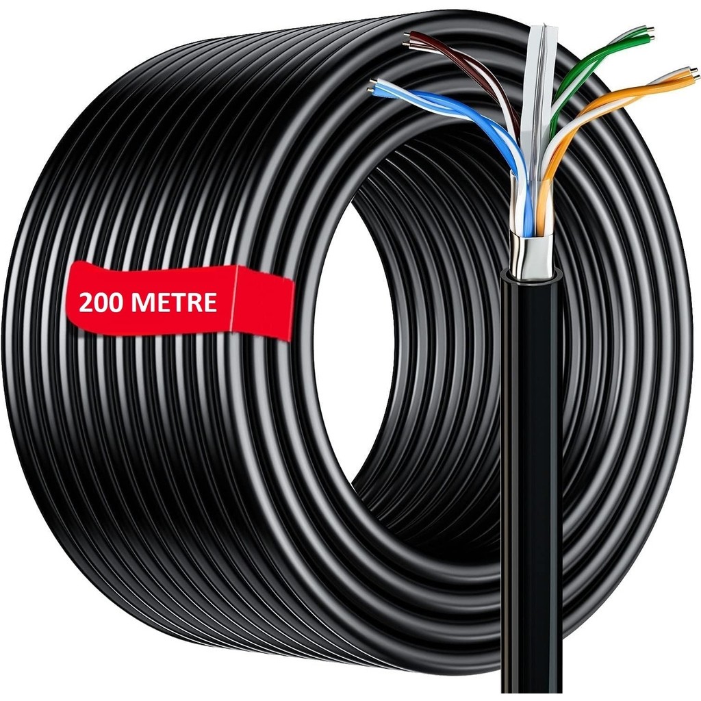 Dış Mekan Cat6 Kablo 200M AWG23 Bakır Tel Double Layer - 200 m SSD / Solid State Drive Fiyatı