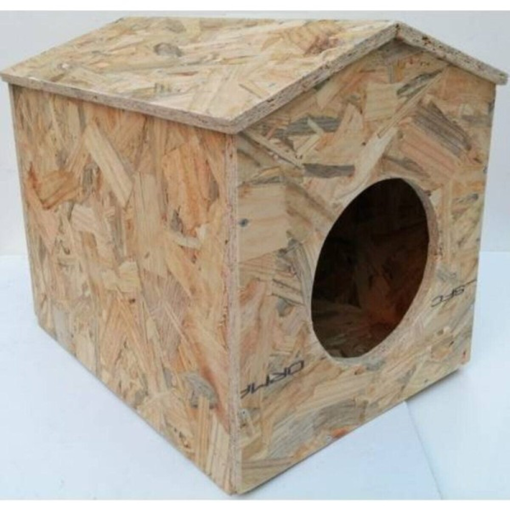 Dış Mekan Yağmura ve Soğuğa Dayanıklı Çatılı Osb Kedi Evi - Ahşap - Bej Evcil Hayvan Ürünleri Fiyatı