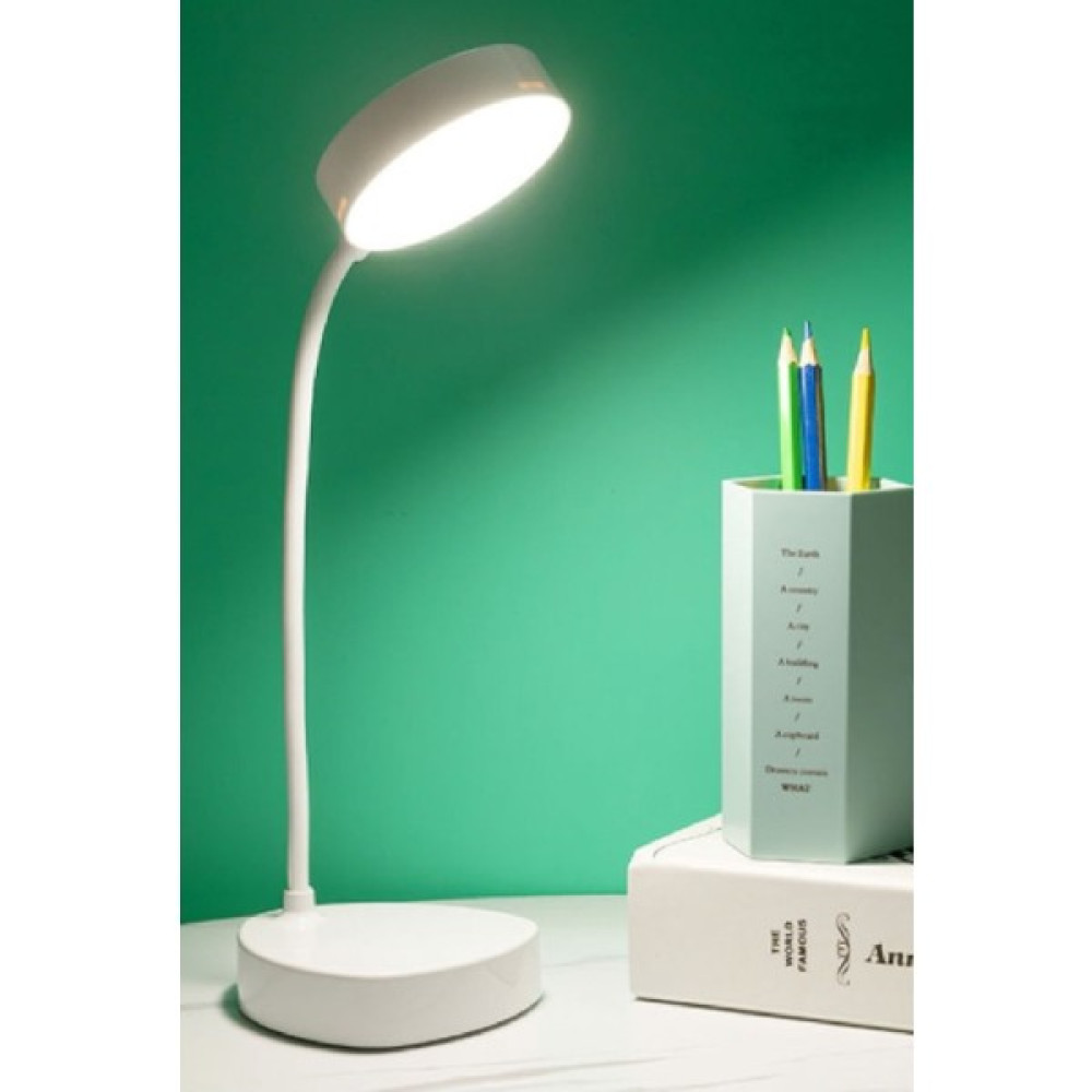 Discount Planet PS-1931 Şarjlı Dokunmatik 20 LED Çalışma Okuma Işığı Flexible Masa Lambası Beyaz - Siyah - Beyaz Gece Lambası Fiyatı