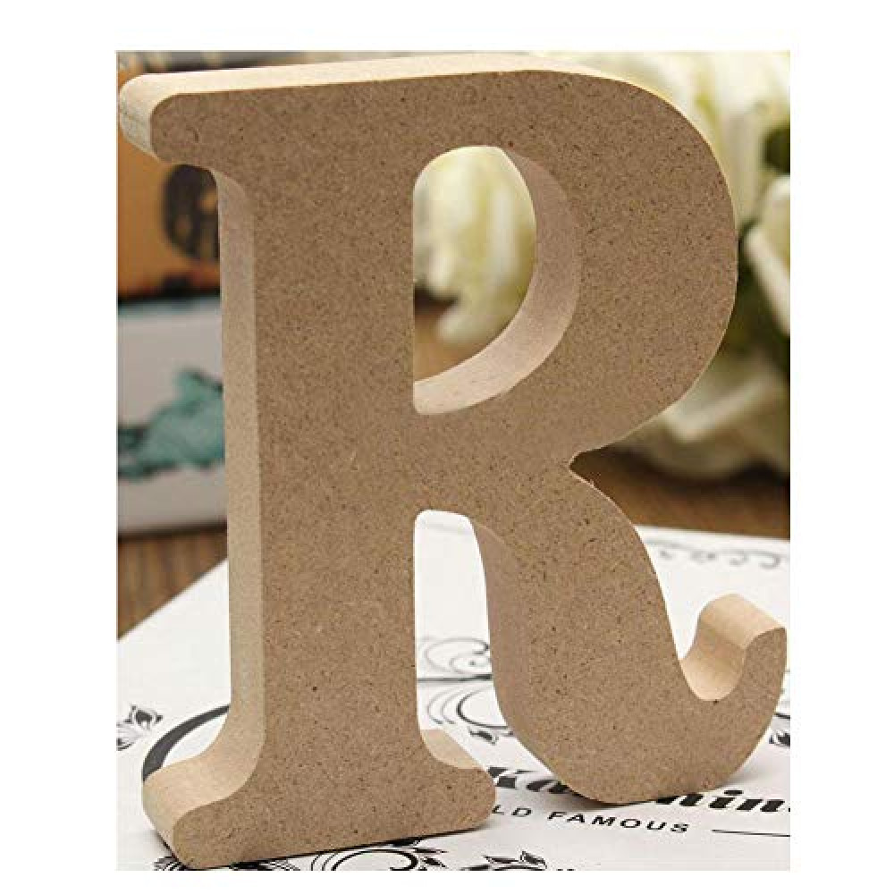 discountstore145 Freestanding A-Z Wood Wooden Letters Alphabet Hanging Decorative Wedding Gift Home Office Bookshelf Desktop Decor R