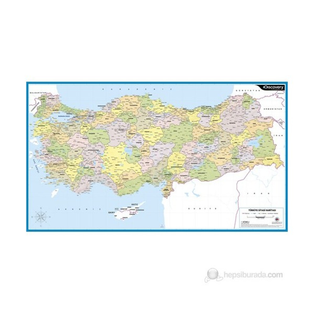Discovery 70x100 Türkiye Siyasi Duvar Haritası Harita & Küre Fiyatı