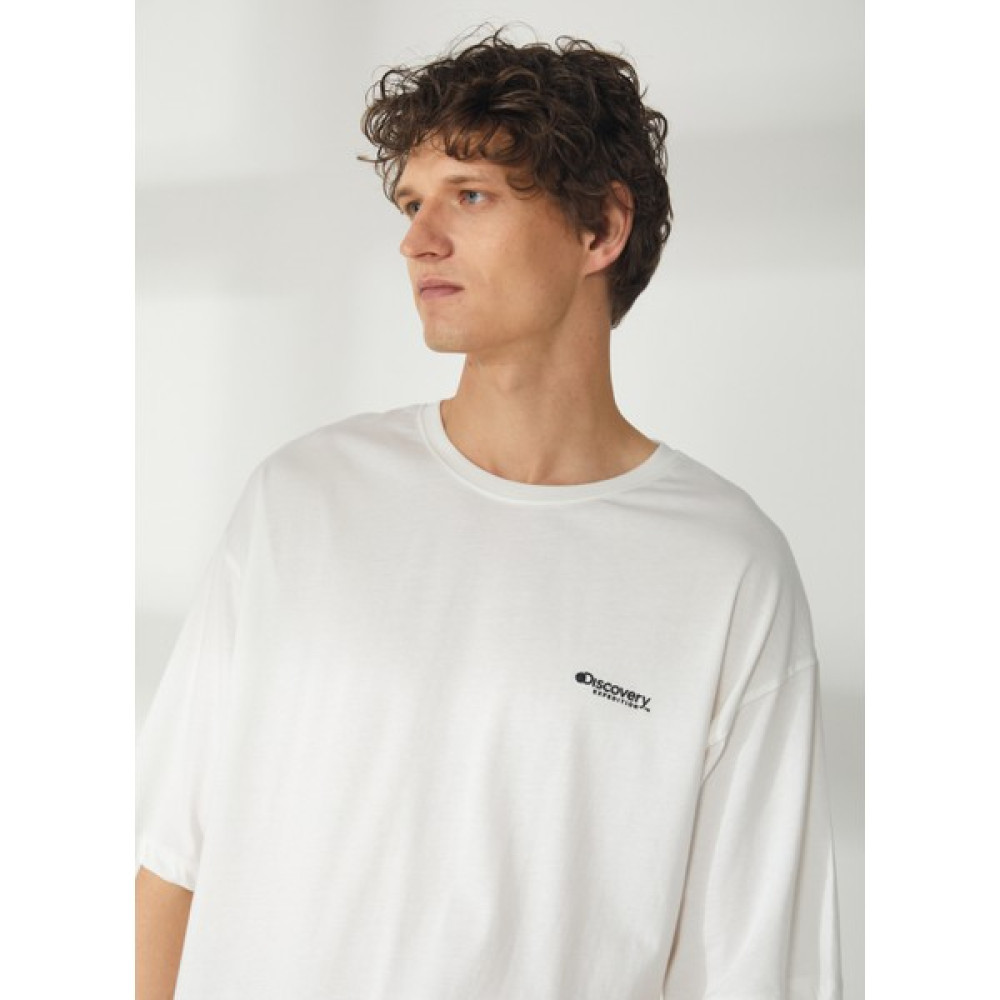 Discovery Expedition Bisiklet Yaka Baskılı Kırık Beyaz Erkek T-Shirt HAMMEL T-Shirt & Sweatshirt (Outdoor) Fiyatı