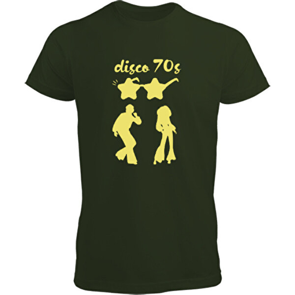 Disko - Disco - 70LER Haki Yeşili Erkek Tişört Erkek T-shirt Fiyatı