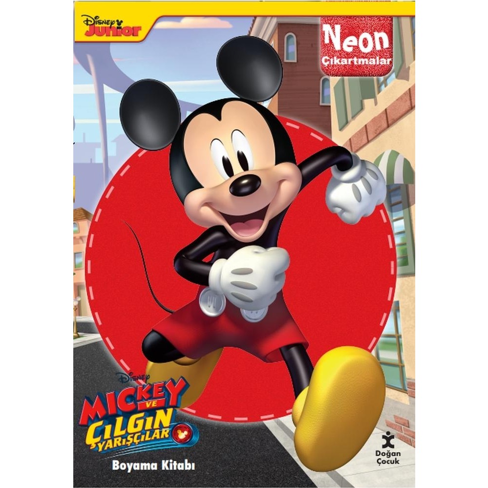 Disney Mickey ve Çılgın Yarışçılar Neon Çıkartmalı Boyama Kitabı Diğer Fiyatı