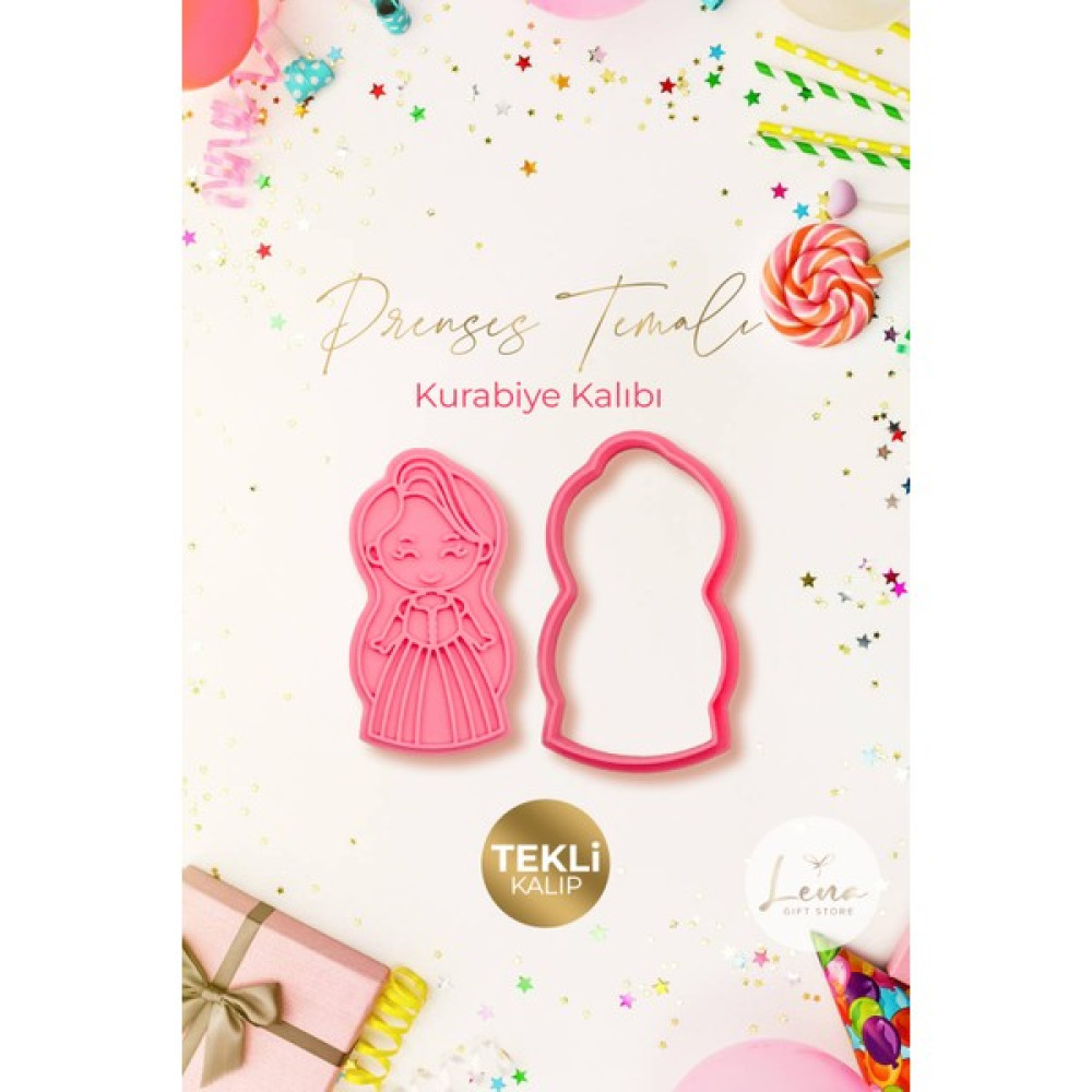 Disney Prenses Rapunzel Temalı Kurabiye Kek Şeker Kurabiye Kalıbı ve Hamur Şekillendirici (Tekli) - Pembe Kek Kalıpları Fiyatı