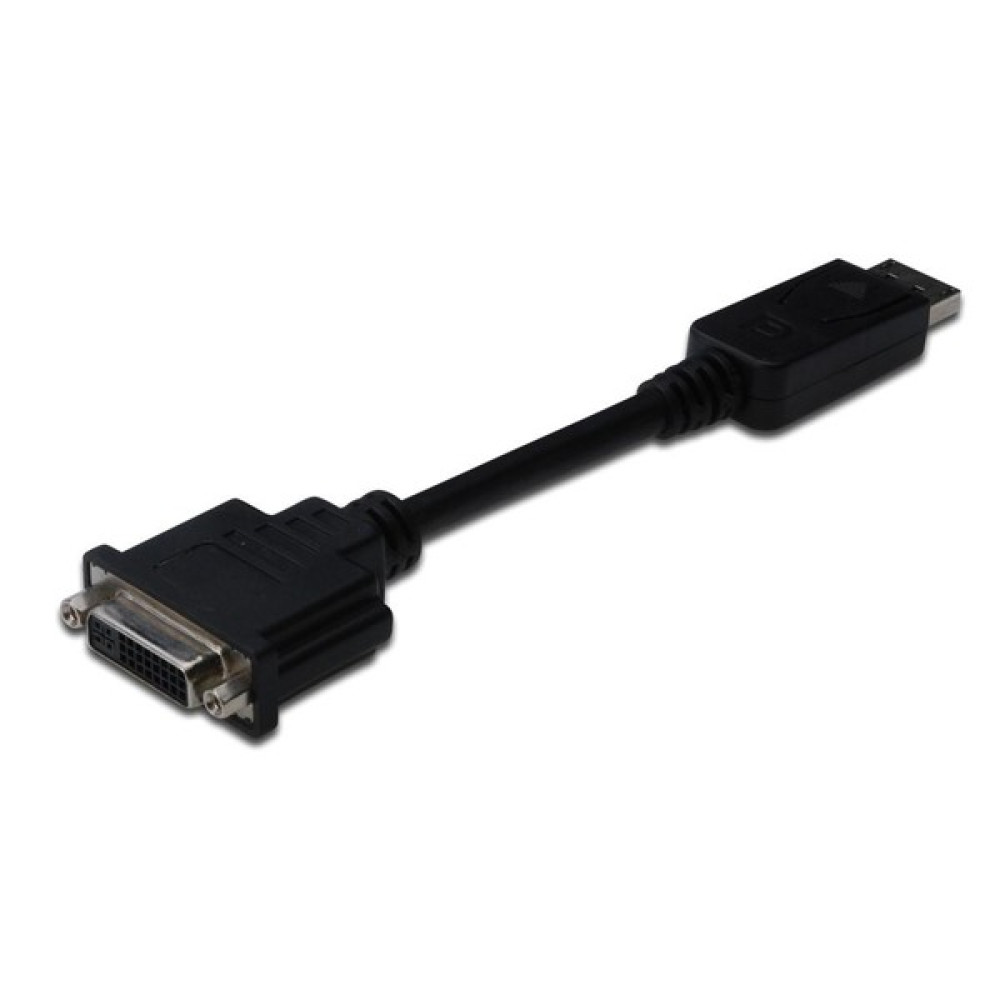 Displayport (Dp) Adaptörü, Kablolu,  Dp Erkek - Dvı-I (24+5) Dişi, 0.15 Metre, Kilit Mekanizmalı, Dp 1.2 Uyumlu Ul,  Siyah Renk Bilgisayar Çevirici ve Adaptörü Fiyatı