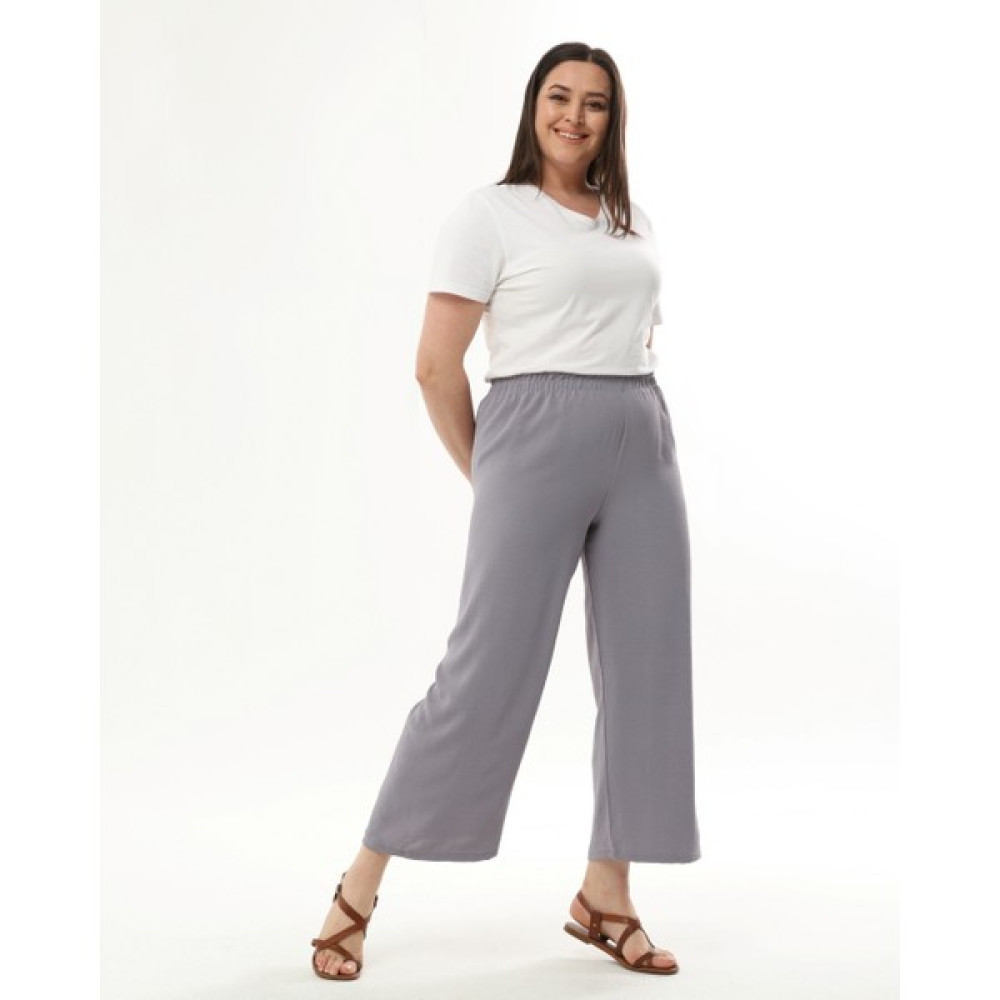 Dival Tesettür Kadın Gri Beli Lastikli Büyük Beden Ayrobin Pantolon Bayan Jeans / Kot Pantolon Fiyatı