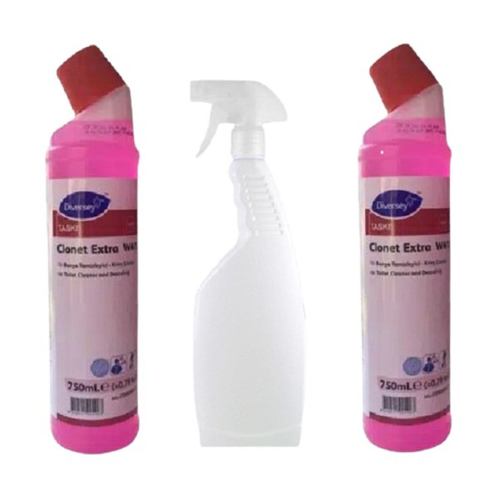 Diversey Clonet Extra W41 Banyo Temizleyici 2 x 750 ml - 1,5 kg Temizlik Malzemeleri Fiyatı