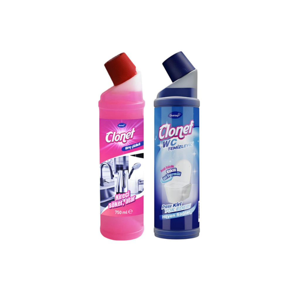 Diversey Clonet Kireç Çözücü + Wc Temizleyici 750ML (2li Set) Parlatıcı ve Temizleyiciler Fiyatı
