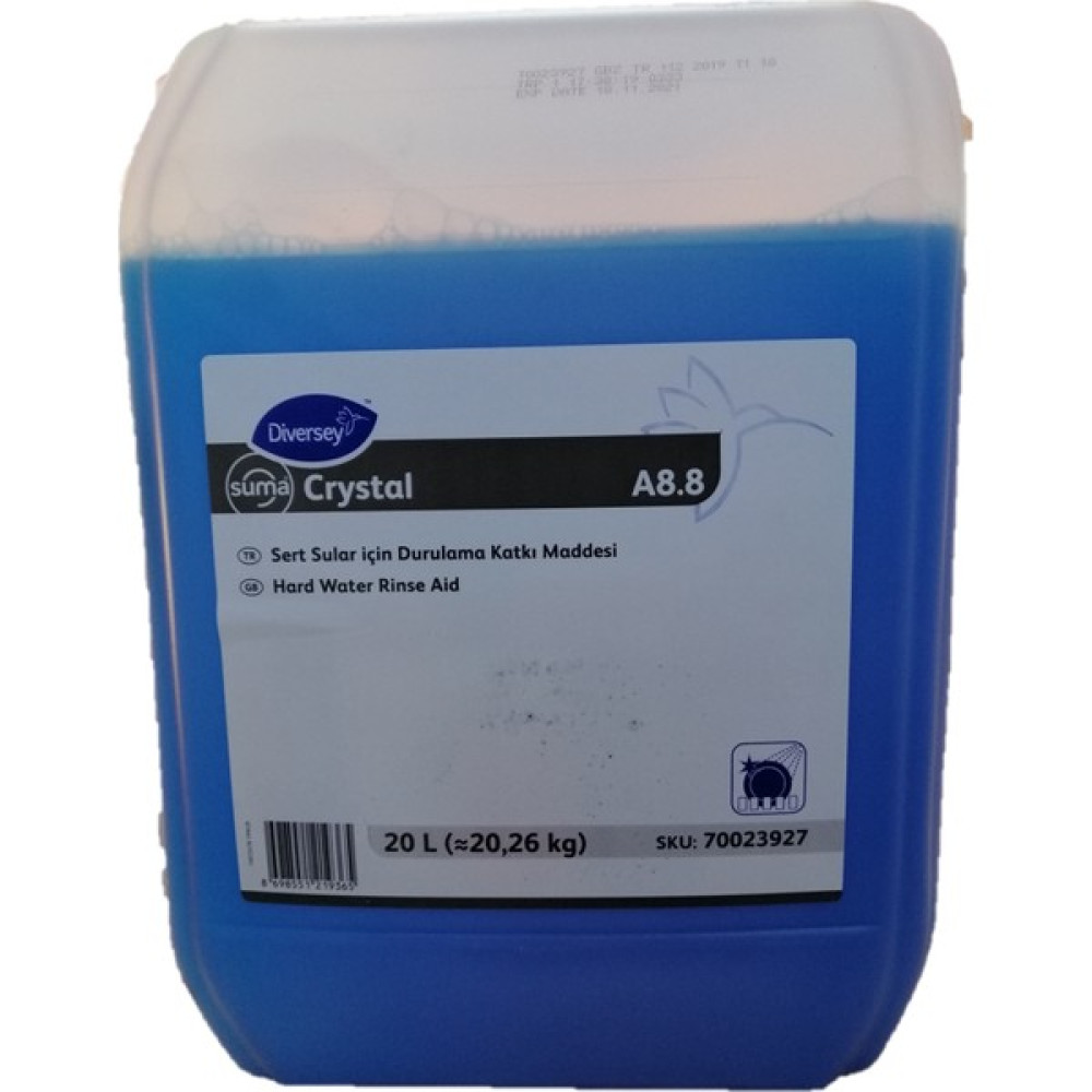 Diversey Suma Crystal A8.8 20 lt Orta ve Sert Sular Için Bulaşık Makinesi Durulama Maddesi Bulaşık Yıkama Fiyatı