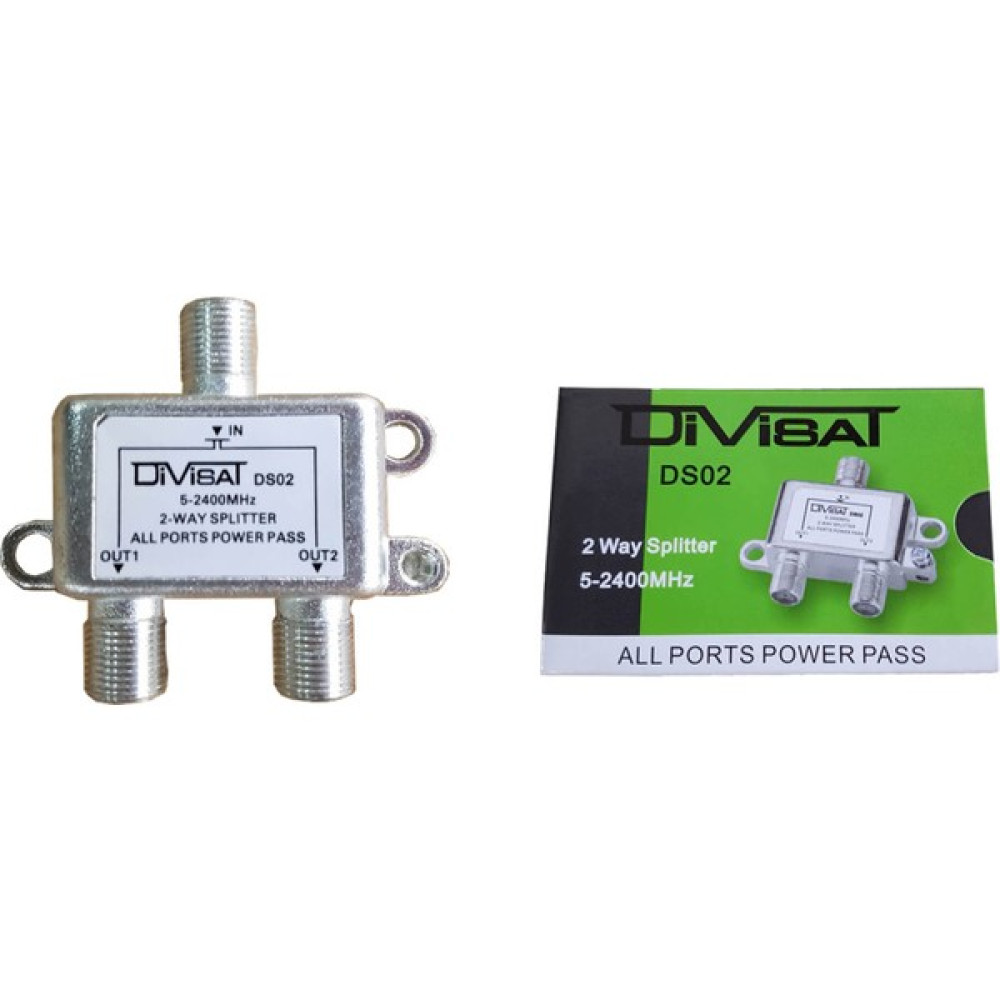 Divisat 1 Giriş 2 Çıkış 1/2 Splitter 5-2400 - Beyaz Uydu Alıcısı Aksesuarları Fiyatı