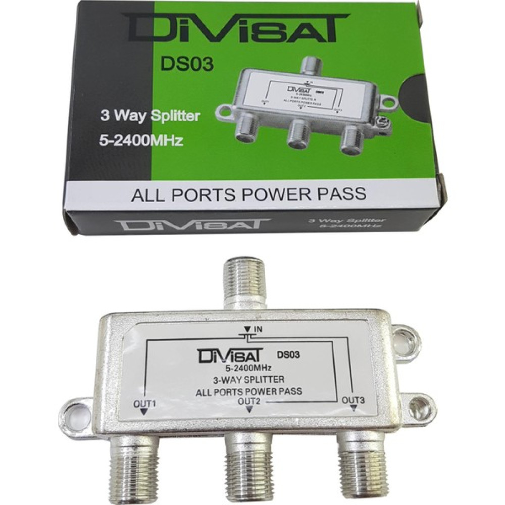 Divisat 1 Giriş 3 Çıkış 1/3 Splitter 5-2400 Uydu Alıcısı Aksesuarları Fiyatı