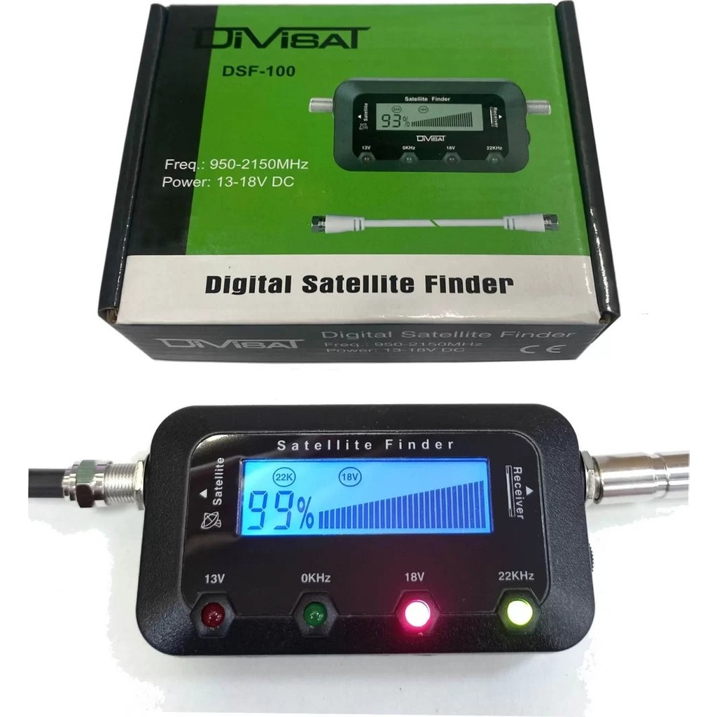 Divisat DİVİSAT Dijital Finder Uydu Yön Bulucu Siyah Renkli 30 cm Test Ara Kablosu ile Diğer Fiyatı