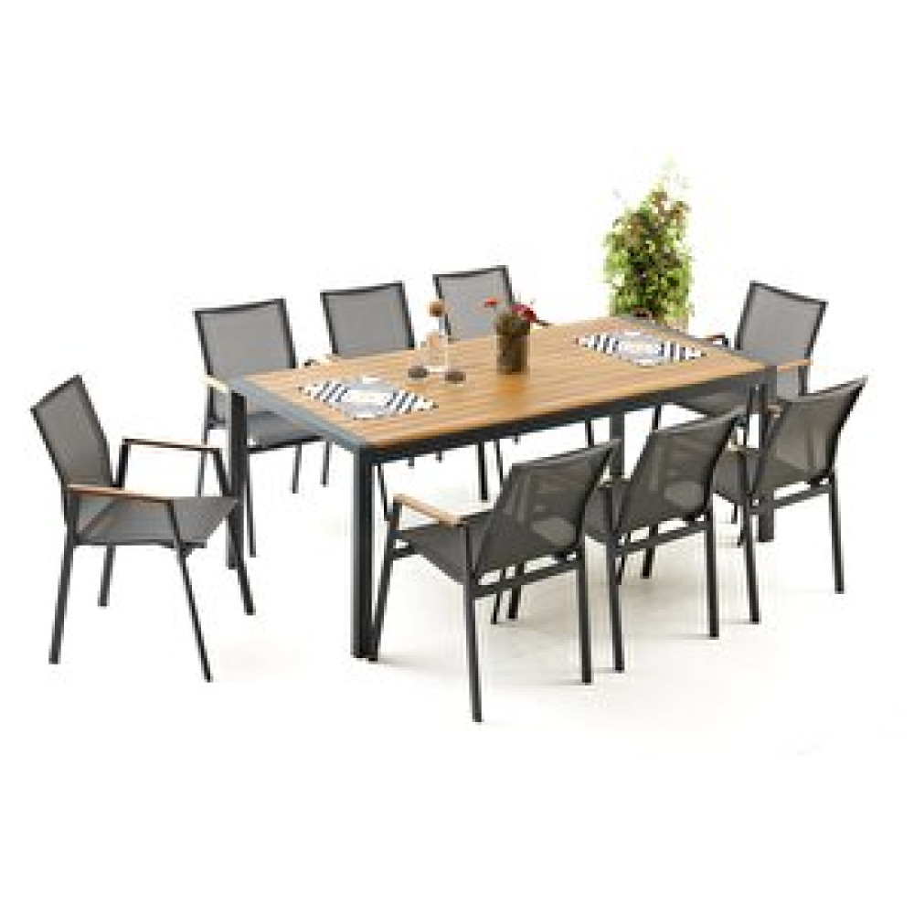 Divona Home Berus Alüminyum Masa Takımı 8 Ki̇şi̇li̇k Bahçe Mobilyası Takımı Fiyatı