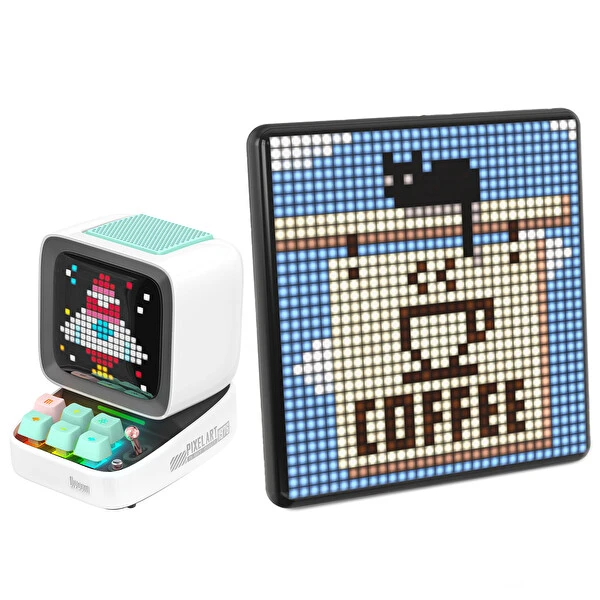 Divoom Ditoo Pro Beyaz Bluetooth Hoparlör ve Pixoo Max Led Ekran Seti Bluetooth Hoparlör Fiyatı