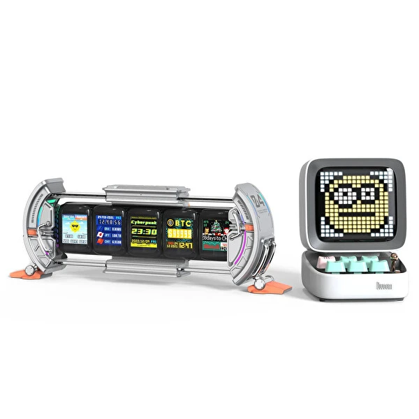 Divoom Ditoo Pro Beyaz Bluetooth Hoparlör ve Times Gate Dijital Led Ekran Seti Bluetooth Hoparlör Fiyatı