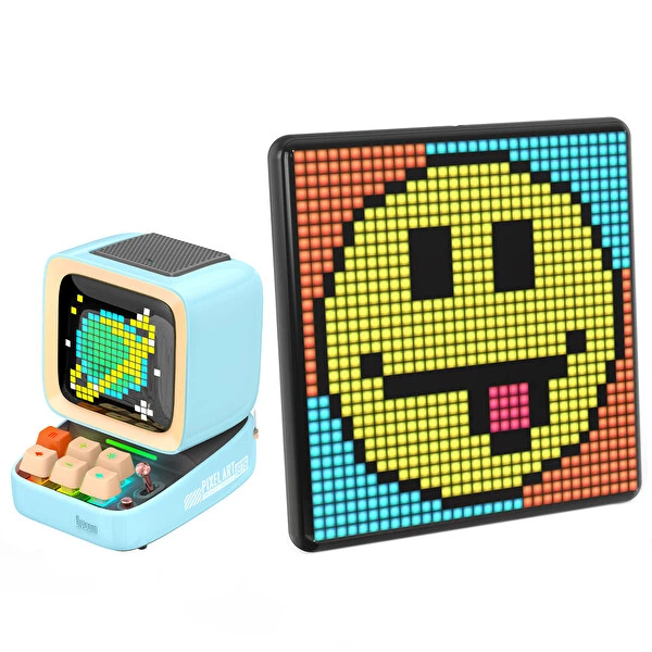 Divoom Ditoo Pro Mavi Bluetooth Hoparlör ve Pixoo Max Led Ekran Seti Bluetooth Hoparlör Fiyatı