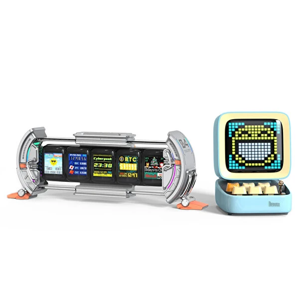 Divoom Ditoo Pro Mavi Bluetooth Hoparlör ve Times Gate Dijital Led Ekran Seti Bluetooth Hoparlör Fiyatı