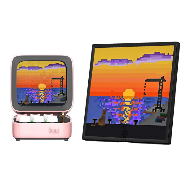 Divoom Ditoo Pro Pembe Bluetooth Hoparlör Ve Pixoo-64 LED Ekran Seti Bluetooth Hoparlör Fiyatı